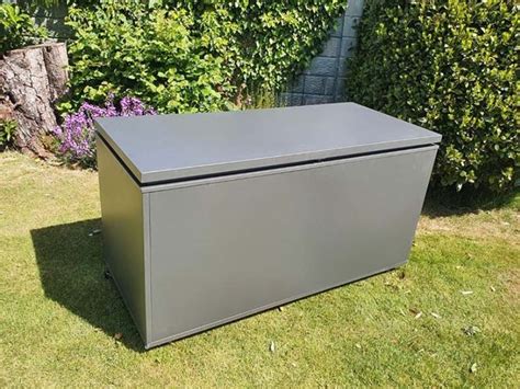 metal garden storage box uk|outside storage boxes waterproof large.